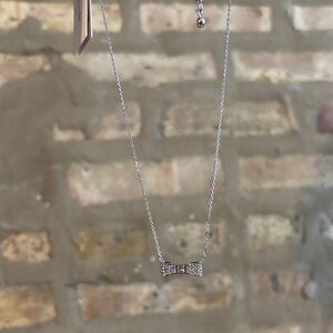 Kate Spade Silver Bow Necklace